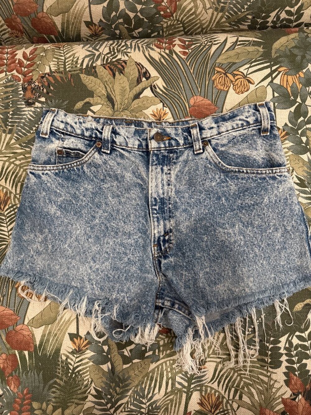 Vintage 80s Levi’s Orange Tab Acid Wash Cutoff Shorts W33